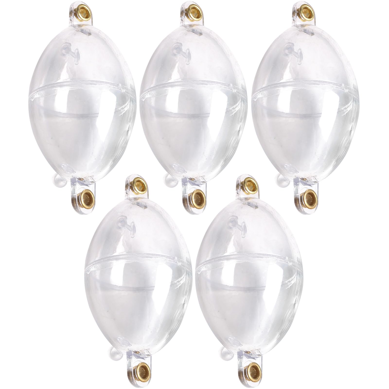 TopHomer Lot De 5 Flotteurs De Pêche Ovales En Plastique Avec Boule D'eau - Flotteurs De Remplissage D'eau - Accessoires De Pêche En Plein Air Pour La Pêche En Bateau - Pêche