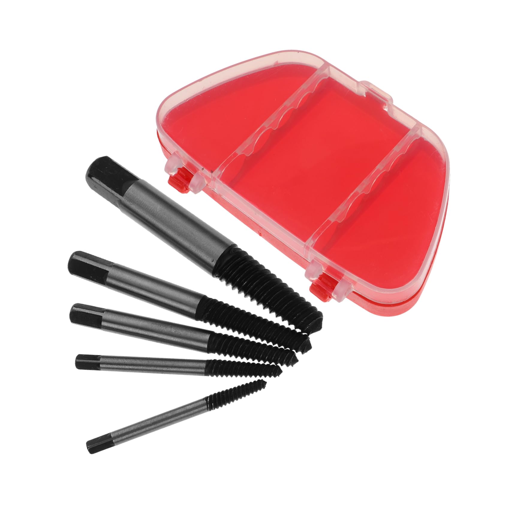 Beatifufu 5pcs Set Screw Extractor Bolt Removal Tool Screw Extractor Kit Carbon Steel Hex Bolt Extractor