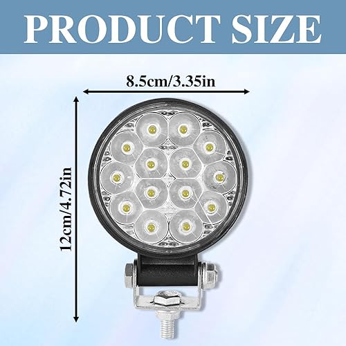 Miniatura 2 de Barra de luz LED redonda, 4.5 pulgadas, 140 W, 14000 lúmenes, luz de inundación todoterreno, antiniebla para conducción de techo, parachoques