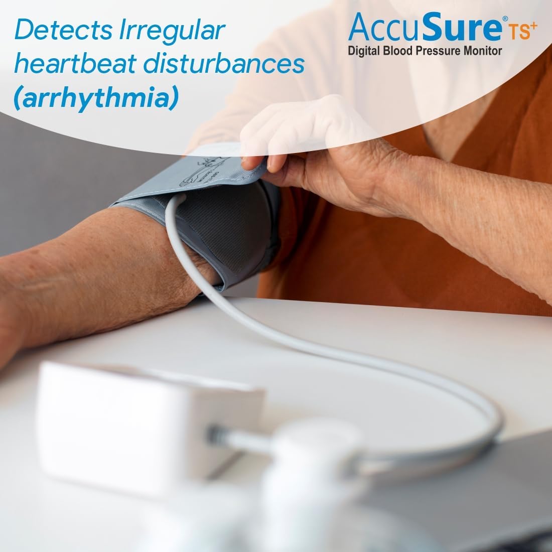 AccuSure TS Plus Blood Pressure Monitor β Fully Automatic | Simple, Reliable & Accurate | Digital BP Monitor includes Type-C USB power port 1