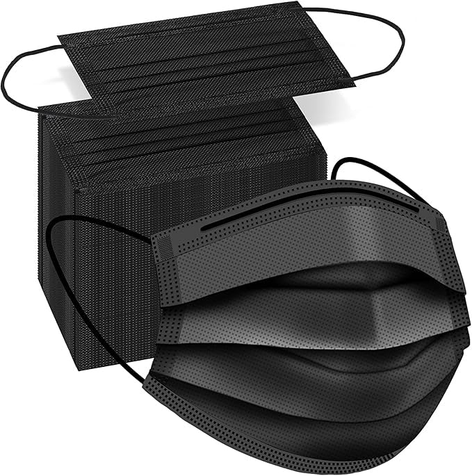 SYNOCARE 3 Ply Breathable Surgical Masks for Adults, Melt-Blown Fabric Face Cover with Nose Clip, Disposable Face Mask for Men & Women, Dust & Pollution Protection-image-45