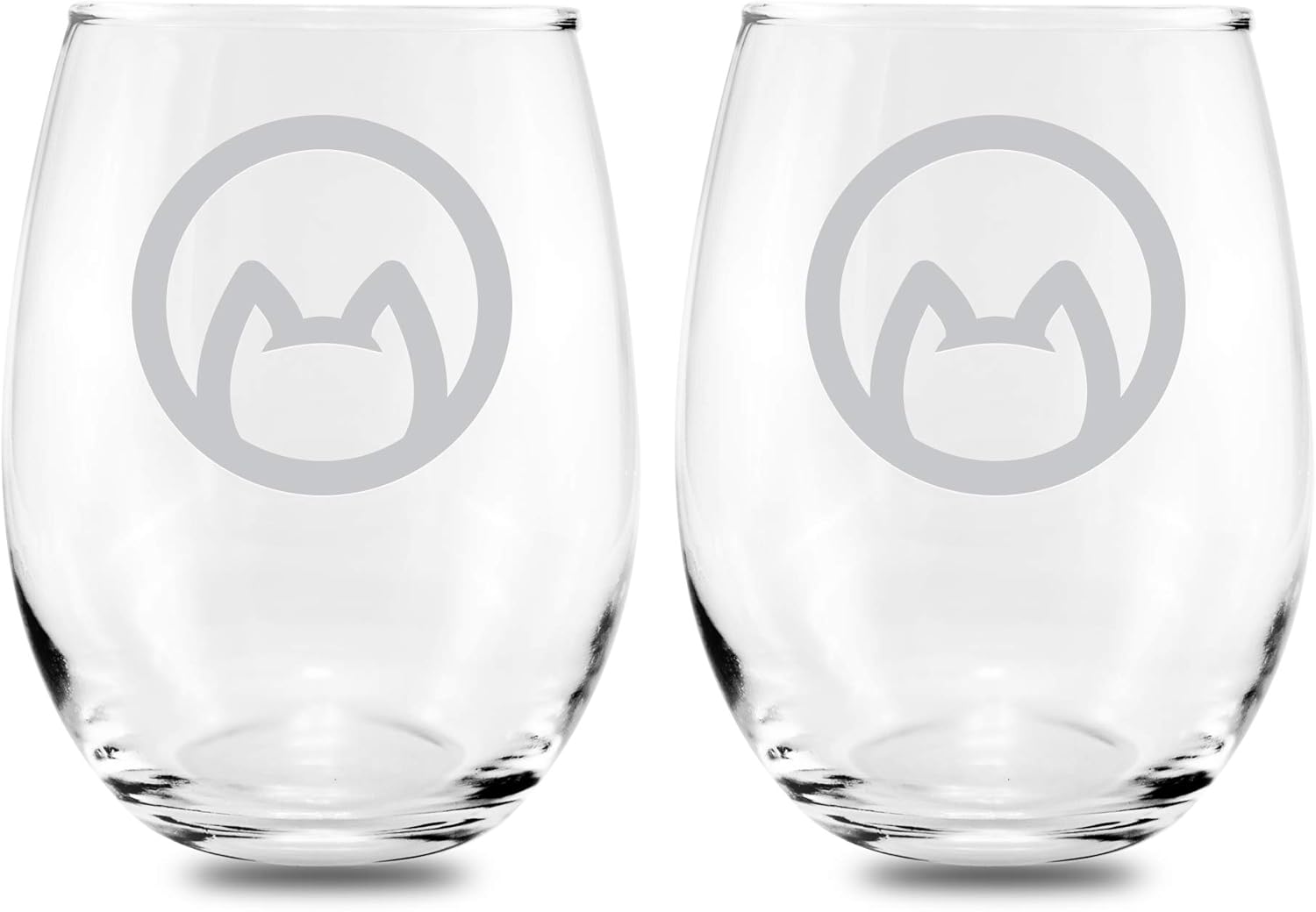 Americat Company Set of 2 Cat Stemless Wine Glasses and Drink Glasses – Cute & Classy – Cat Lover and Wine Lover Gift – 21 Ounces – Dishwasher Safe – Made in the USA (Set of 2)