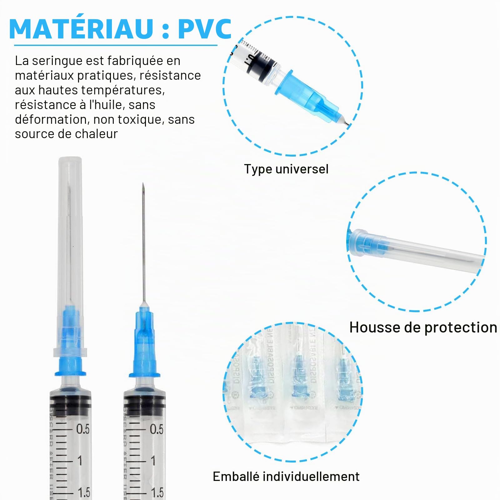 Lot de 200 tubes de distribution en acier inoxydable 23 g 0,6 x 25 mm pour liquides de recharge, accessoires de dosage pour recharges de liquide, tubes de recharge pour l'industrie, les loisirs et le
