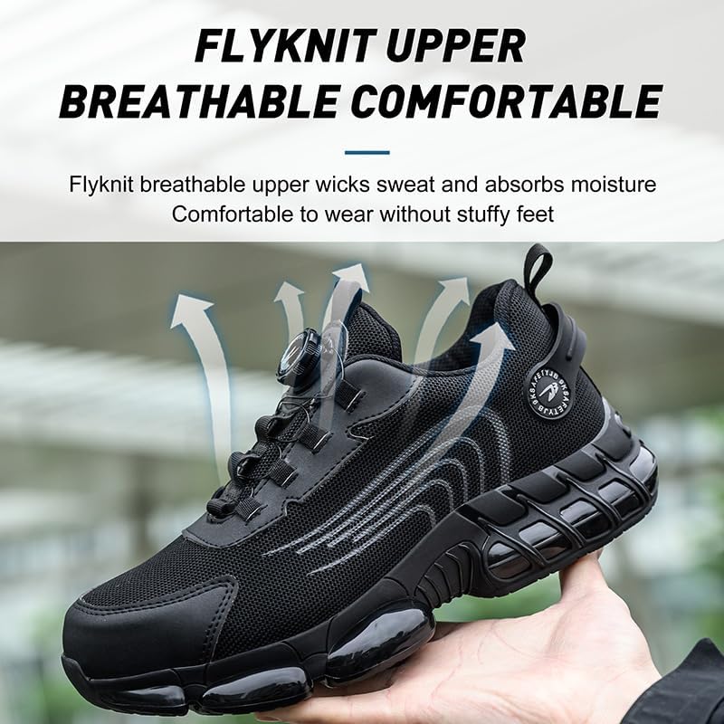Steel Toe Work Shoes for Men Women Lightweight Comfortable Industrial & Construction Outdoors Work Safety Sneakers - Image 6