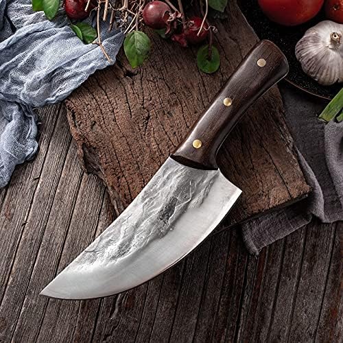 Meat Cleaver,Cleaver Knife Butcher Knife Chopping Scimitar Cutter Chef Cooking Filleting Skinning Boning Tools Forging High Carbon Stainless Steel Cutlass