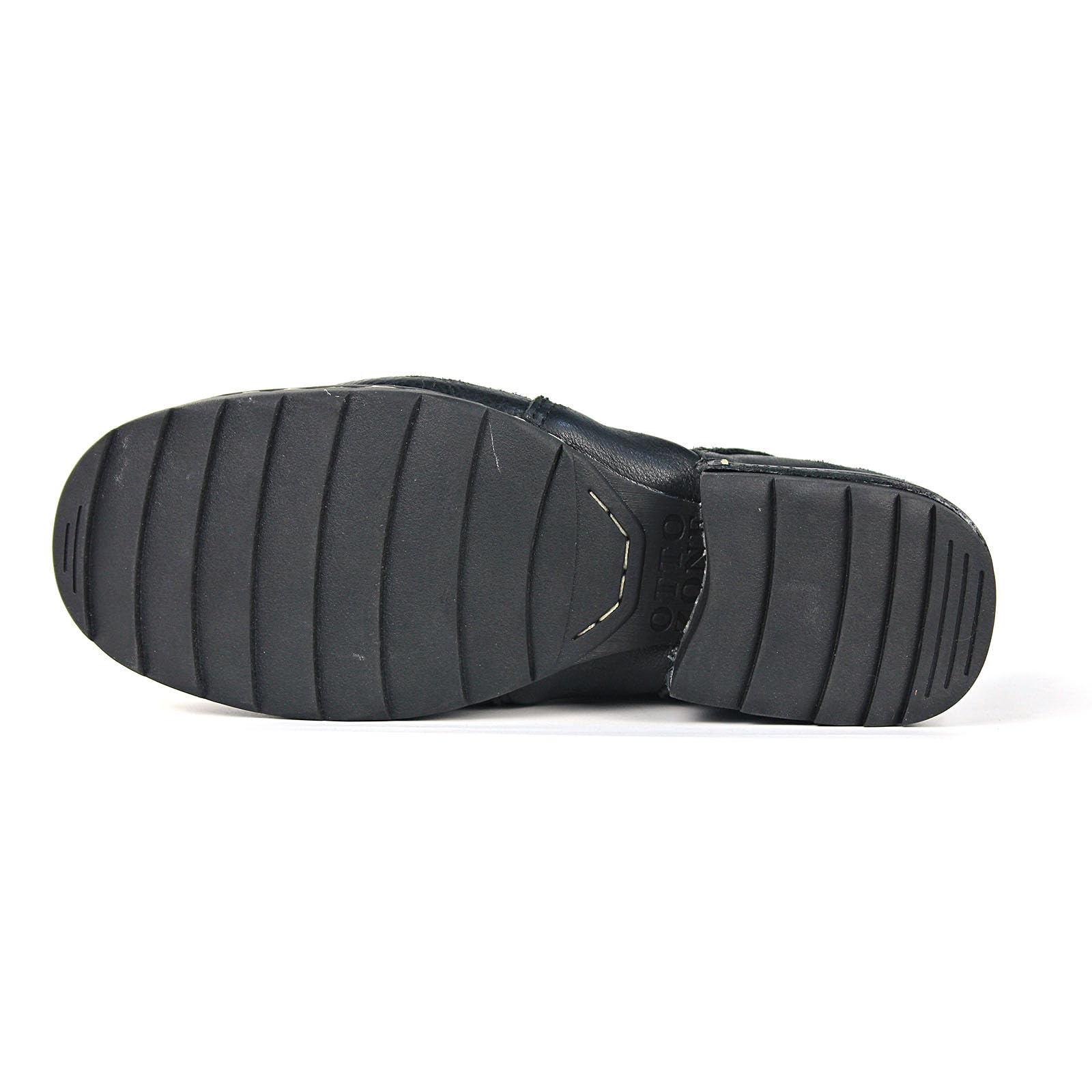 OSSTONE Scratch Black Metal Toe Design für zusätzliche Stoßfestigkeit Motorradstiefel für Männer Knöchel Walking Mode Lace-Up Leder Chukka Stiefel OS-6015-3-A-R