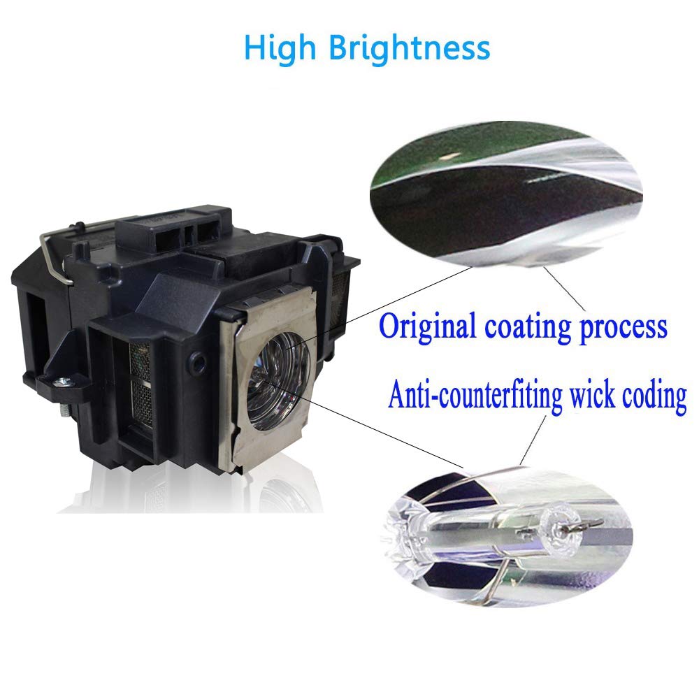 PanPacSight ELP58 V13H010L58 Lampada proiettore compatibile con EB-S9 EB-S92 EB-W10 EB-W9 EB-X10 EB-X9 EB-X92 EB-S10 EX3200 EX5200 EX7200 H367A H367B H368B, PowerLite 1220 1260 S10+ S9, VS200