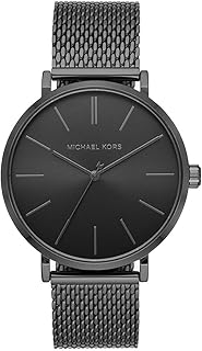 مايكل كورس ساعة اودين بثلاثة عقارب من خليط معدني بلون اسود للرجال MK7152