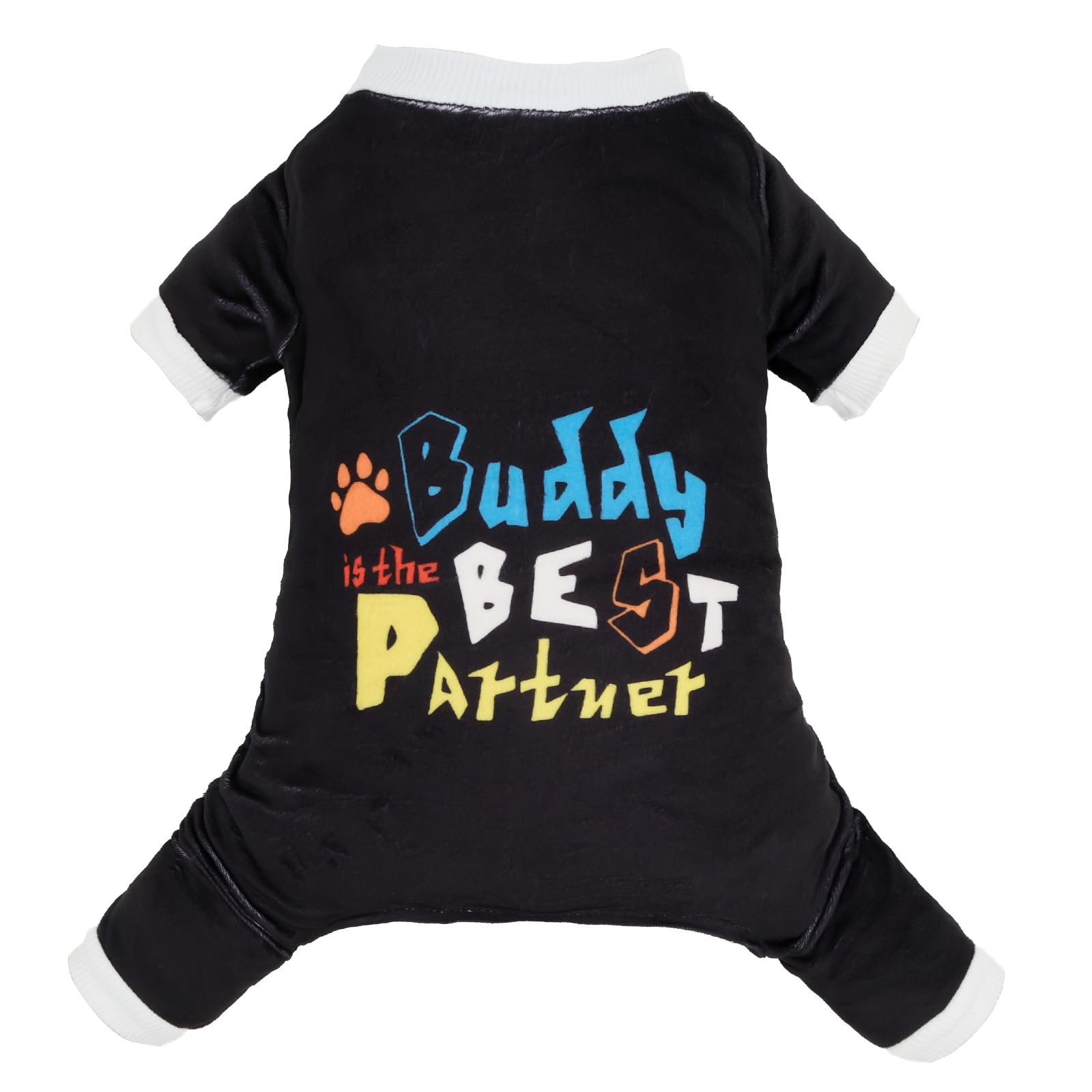 CuteBone Soft &amp; Stretchy Buddy is Best Partner - Cozy Pet Jammies Breathable Jumpsuit for Small Dogs - All-Season Comfy Outfit Easy-On Pullover Design - Keeps Pets Warm &amp; Comfortable P342S