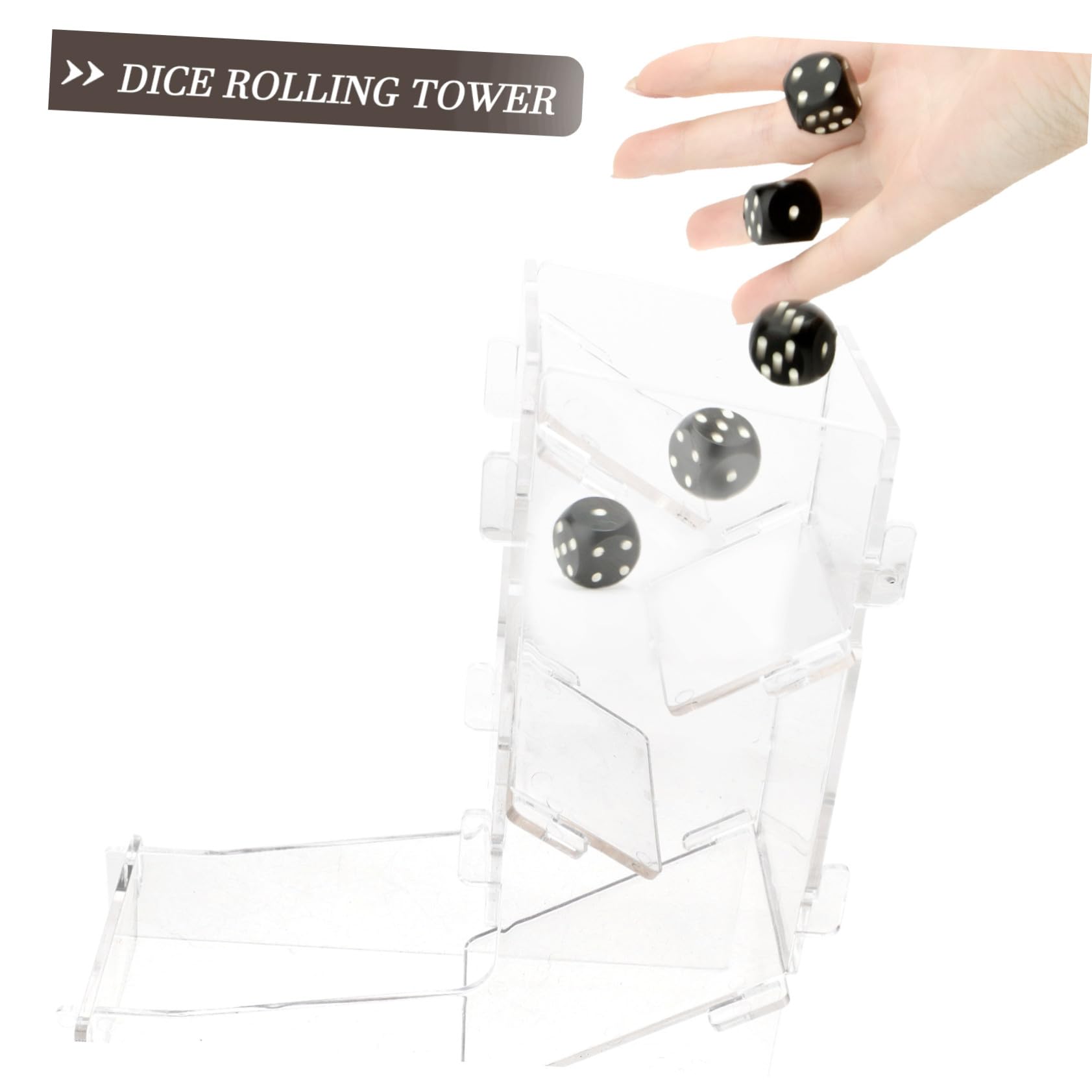 Tour à Dés de Jeu de Rôle, Accessoire de Plateau 1 Pièce Acrylique | Léger et Portable, Facile à Nettoyer, Résistant à L’usure, pour Divertissement et Grosse Fête
