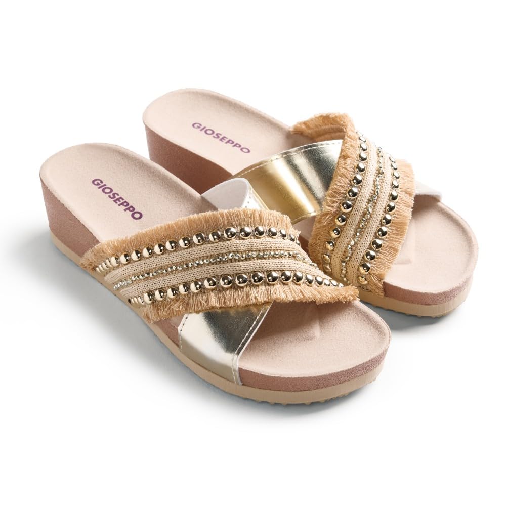 GIOSEPPO Women's Sumbawa Open Heel, Gold, 3.5 UK