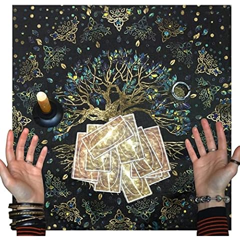 cypressen Altar Cloth Tarot Mat - Altar Cloth Tarot Cards Table Cloth - Tarot Cards Divination Table Cloth Tapestry for Tarot Lovers Magicians, Mysterious Witchcraft Supplies Cover