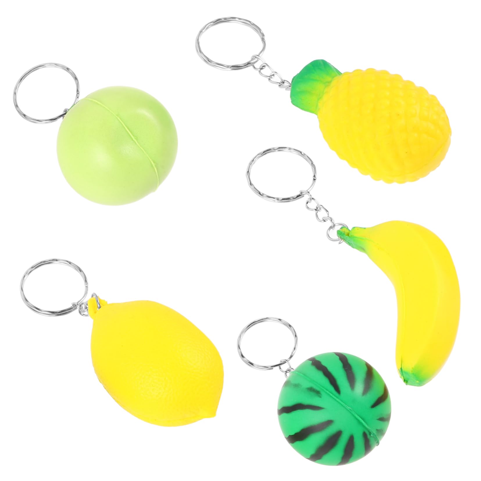 Ciieeo5pcs Mini Fruit Keychain Watermelon Keychain Key Pendant Food Keychain Fruit Party Supplies Watermelon Keyring Novelty Keychain Fake Fruit Model Bag Pendant Stainless Steel