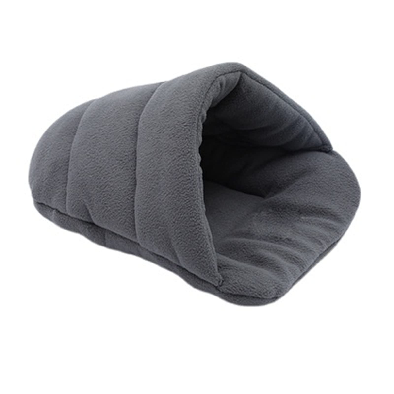 Zoomlie Cat Dog Snuggle Sack Soft Polar Fleece Guinea Pig Bed Winter Warm Pet Nest Kitten Tent Four Seasons Universal Pet Sleeping Bed (S,Dark gray)