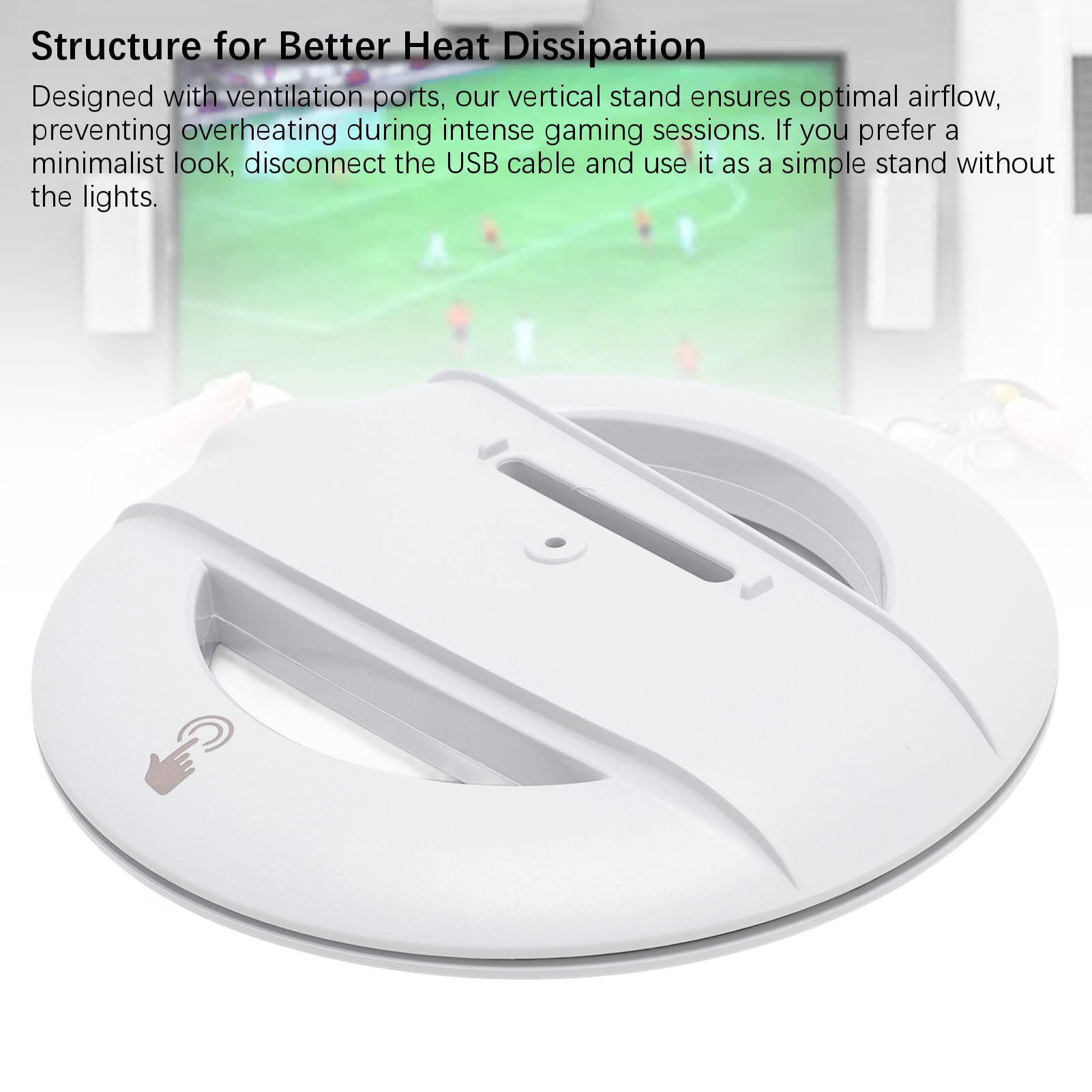 RGB-Vertikalständer für PS 5 Pro Slim-Spielekonsole, RGB-Kühlstation, Basisständer, Ersatz mit 14 Lichtmodi, Spielekonsolenständer, Spielzubehör
