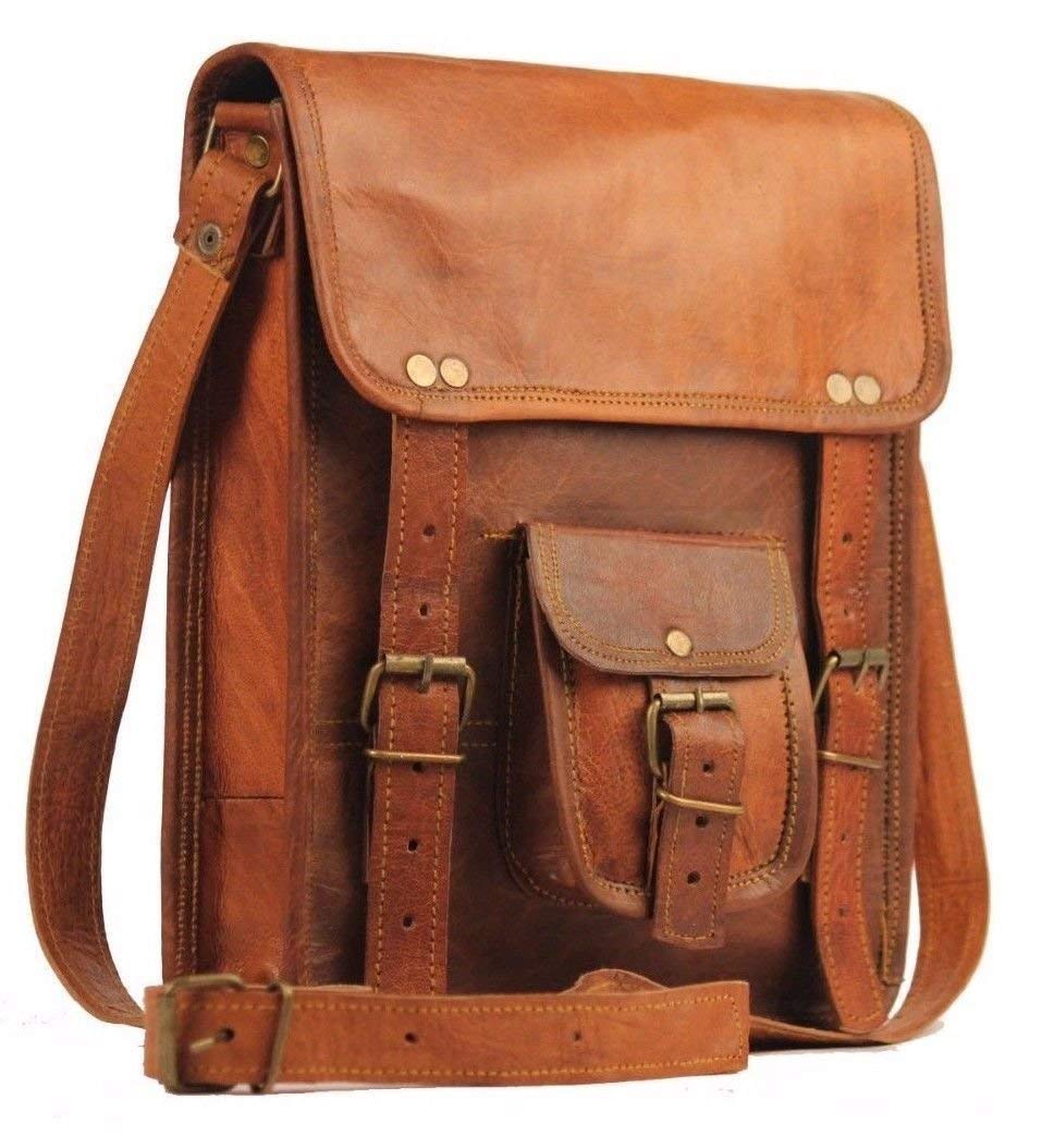 pranjals house Vintage Handmade Genuine Leather - 13 Inch Laptop Bag - Water Resistant - Spacious Compartment - Adjustable Strap - Travel - Briefcase - Messenger Sling Bag (B01NAV6HMU) Amazon Price History, Amazon Price Tracker