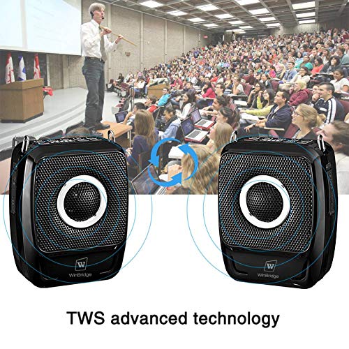 Wireless Portable PA System Microphone and Speaker Set- 25W Rechargeable Bluetooth Voice Amplifier Loudspeaker with Headset/Handheld Mic, Mini Karaoke Machine Amp for Classroom/Teachers ect - Thumbnail 6