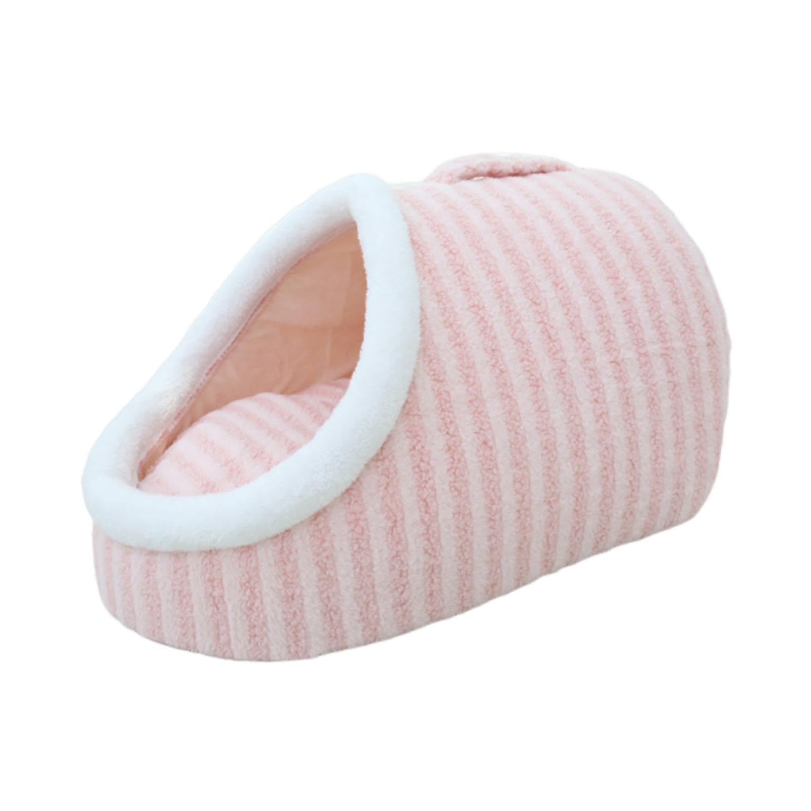 Gralara Cama Cueva para Gatos, Tienda de campaña para Perros, Jaula portátil con Base Antideslizante, casa para Mascotas con cojín extraíble para Que el, Rosa