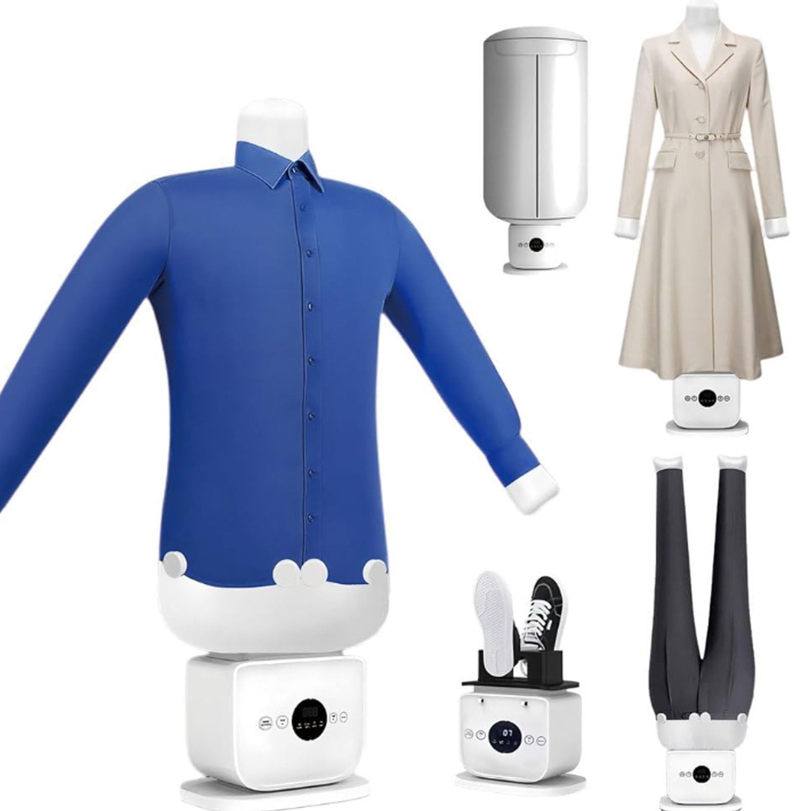 Máquina de planchar automática, plancha de vapor portátil de 1400 W con 109 poros para toda la ropa, zapatos, pantalones, faldas
