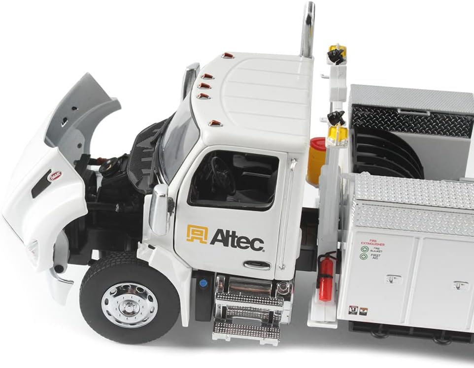 Diecast Masters 1:32 Scale Peterbilt Model 536 with Altec AA55 Aerial Service Body, White cab & White Body | Transport Series Model 71105