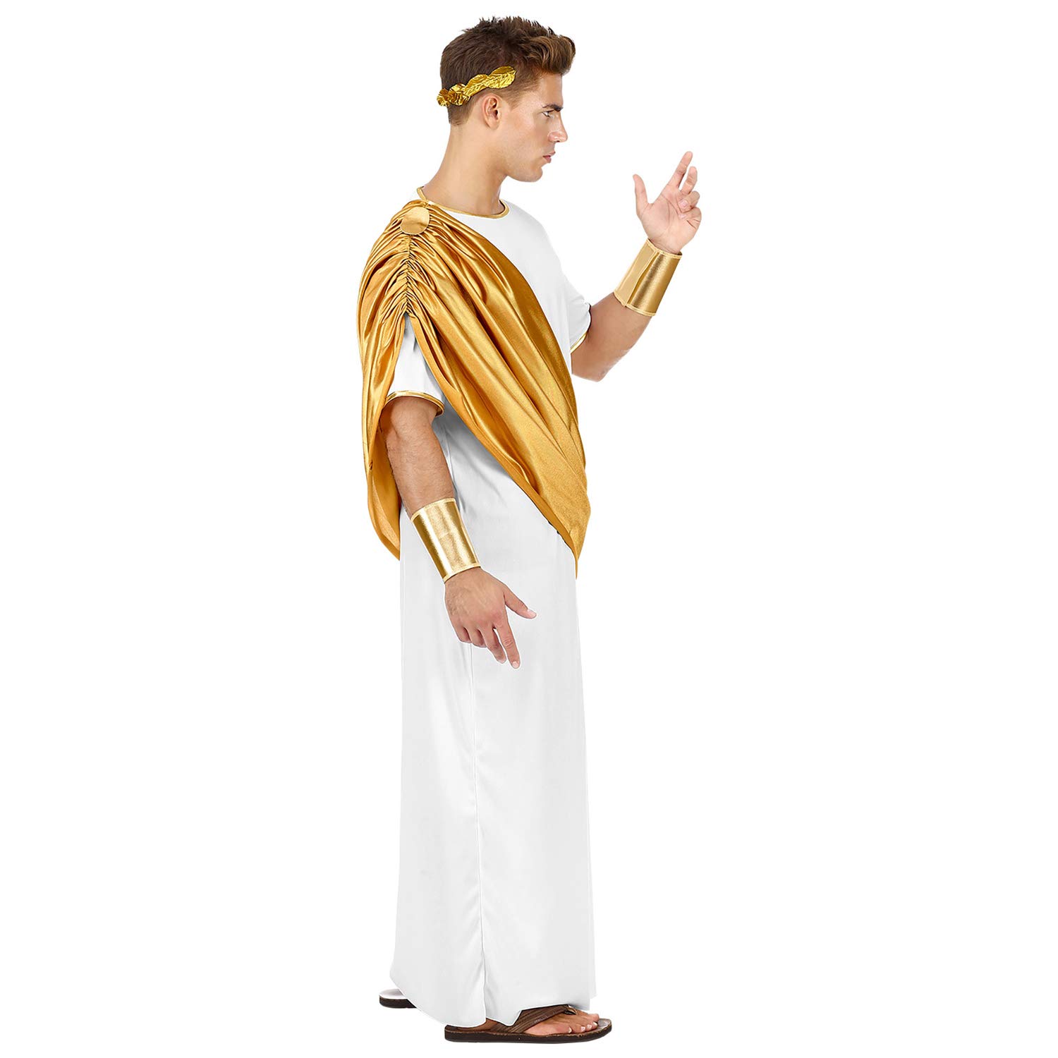 W WIDMANN MILANO Party Fashion - Caesar Toga Romans Greek Emperor Emperor Fancy Dress Costumes, White - Image 3