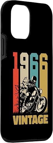 Miniatura 3 de iPhone 12 mini 57 year old gifts birthday, men's vintage 1966 Motard Moto Case