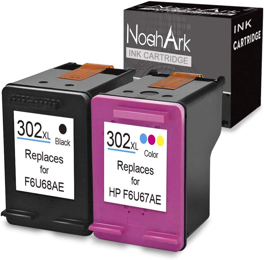 NoahArk 2 Packs Remanufactured 63XL Ink Cartridge Work for Envy 4520 4512 4516 Officejet 4650 3830 3833 4655 Deskjet 1112 2130 2131 3630 3633 3634 Printer-High Yield (Black and Tri-Color)