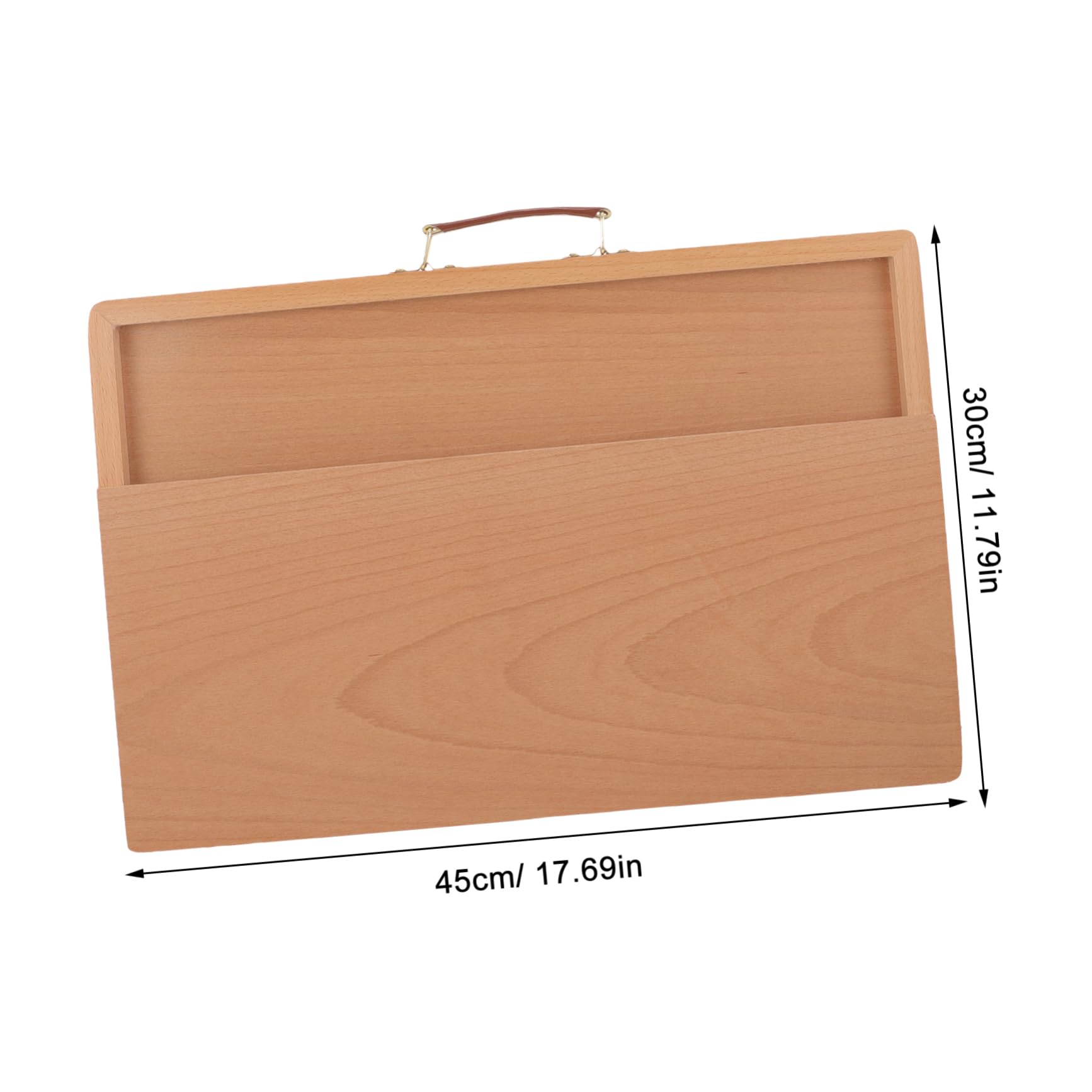 Tavola da Disegno Portatile Marrone in Legno e Cuoio con Ampia Superficie Liscia per Pittura Outdoor e Schizzi Artistici
