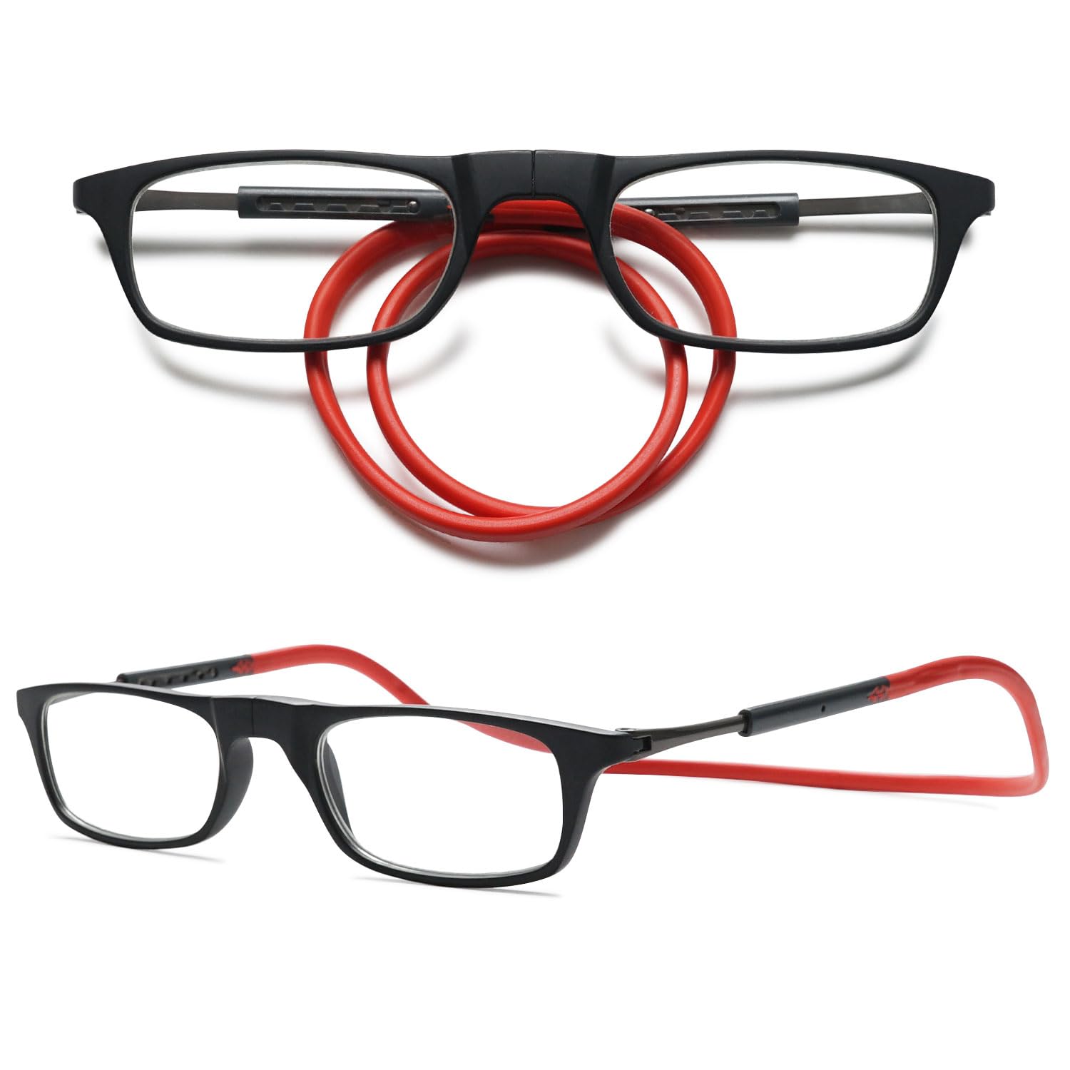 VEVESMUNDO Gafas de lectura magnéticas alrededor del cuello, cierre magnético ligero, para mujer y hombre, con imán