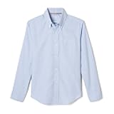 Boys Long Sleeve Oxford Shirt (Standard & Husky), Light Blue, 6