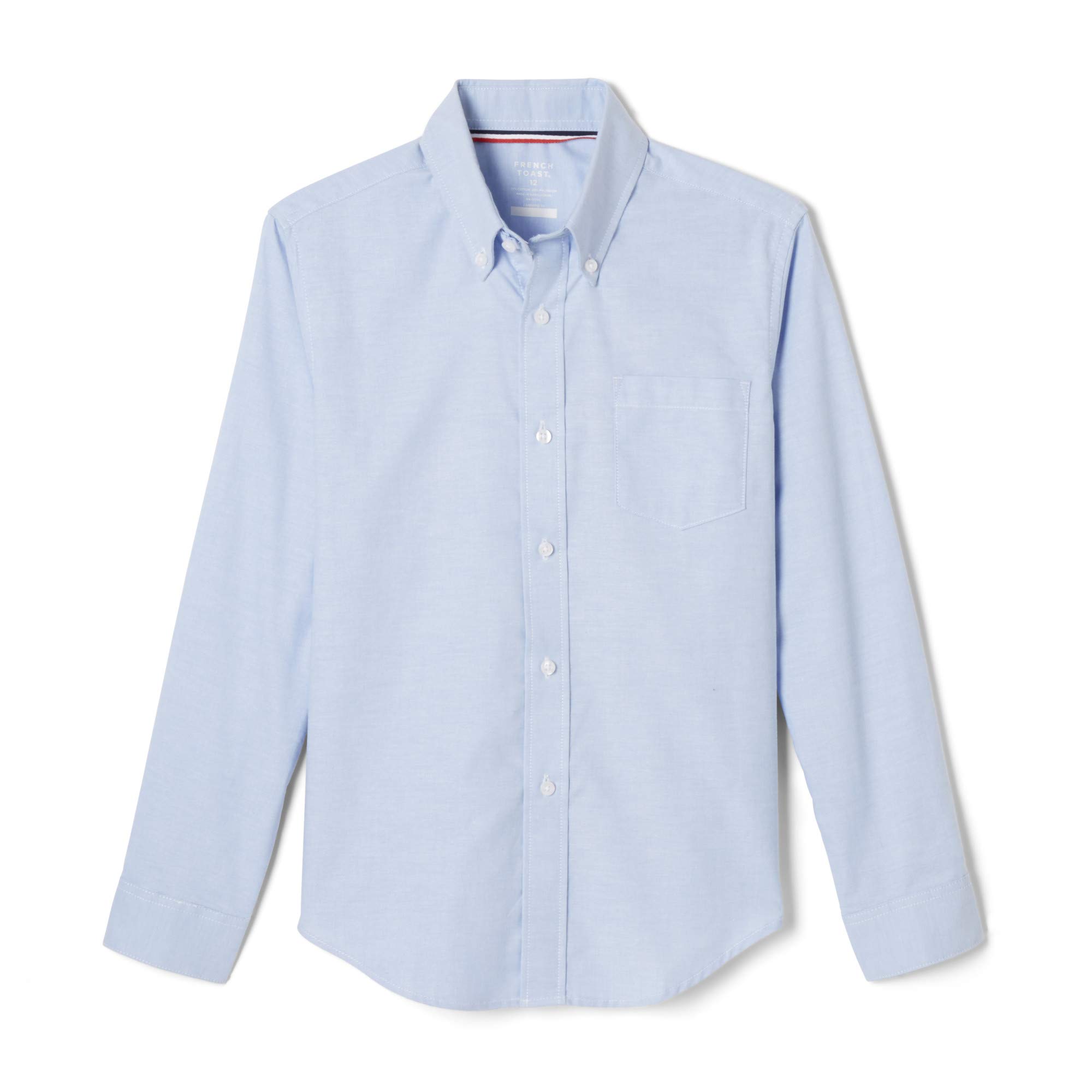 French Toast Boys Long Sleeve Oxford Shirt (Standard & Husky) Button Down Shirt