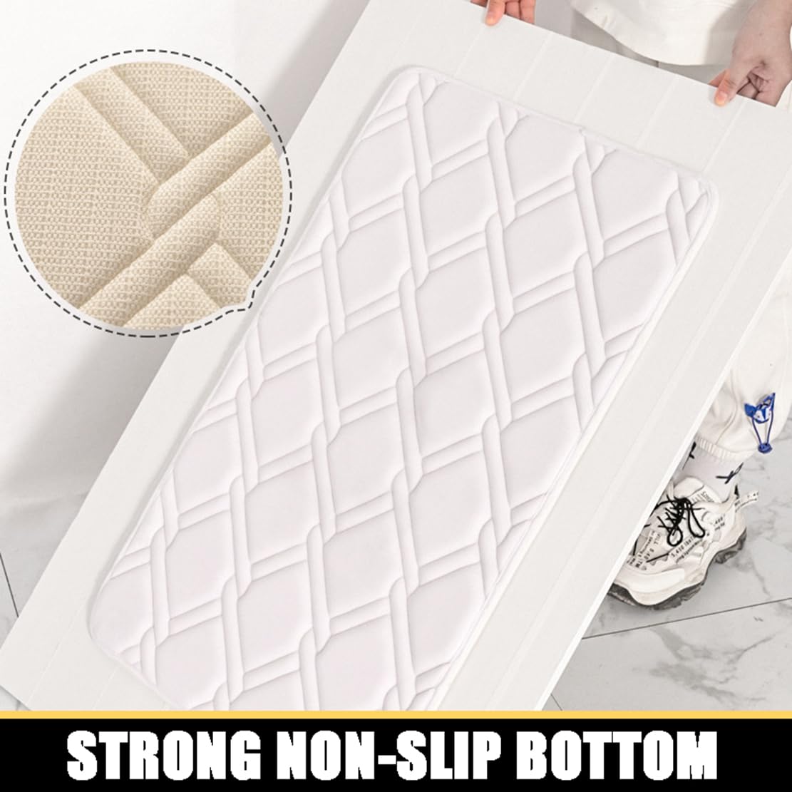Zerbini Moquette Tappeti da Bagno Spessi Memory Foam Tappetini di Lusso Forte Assorbente d'Acqua Lavabile Ultra Morbido Lavanderia Cachi 20 "x 32"