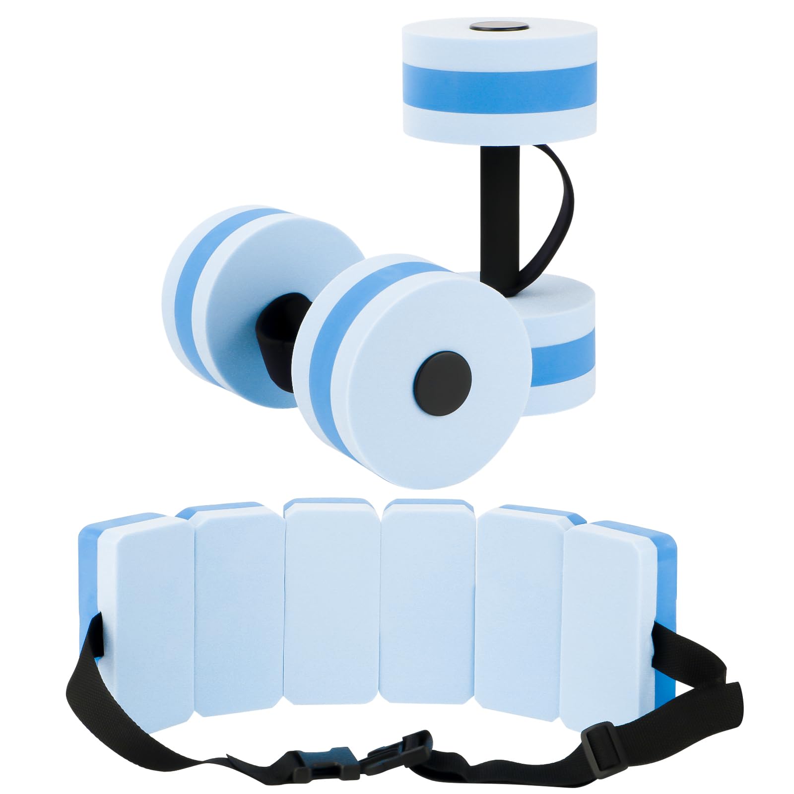 UNAOIWN Water Weights for Pool Exercise 2Pcs Water Dumbbells Aerobics Pool Barbells Lightweight Resistance Aquatic Dumbbell for Swimming