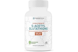 Terraform Nutrition Extra Strength Acetyl Glutathione (SAG) - 300mg Potency | 60 Capsules