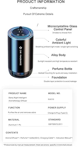 Miniatura 9 de Difusor de aceite esencial de aromaterapia 7 opciones de color LED, alimentado por USB silencioso, control de tres velocidades, aromaterapia para