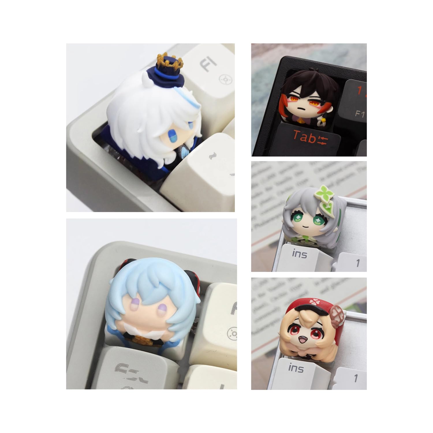 Amazon | 原神 キーキャップ グッズ フリーナ ナヒーダ 鍾離 クレー 甘 