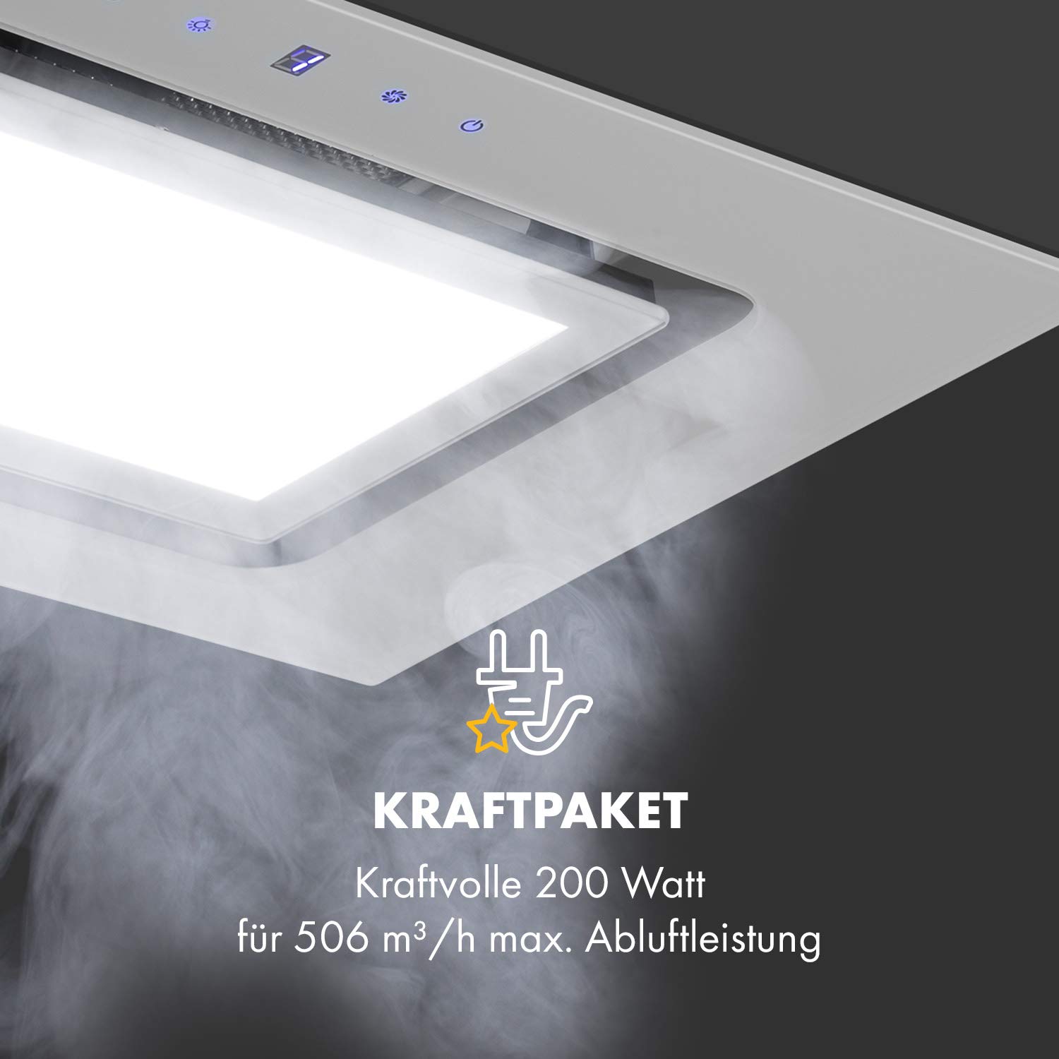 Hektor Brilliant Edition Lüfterbaustein 52 Cm 506 M³/h Touch Glas