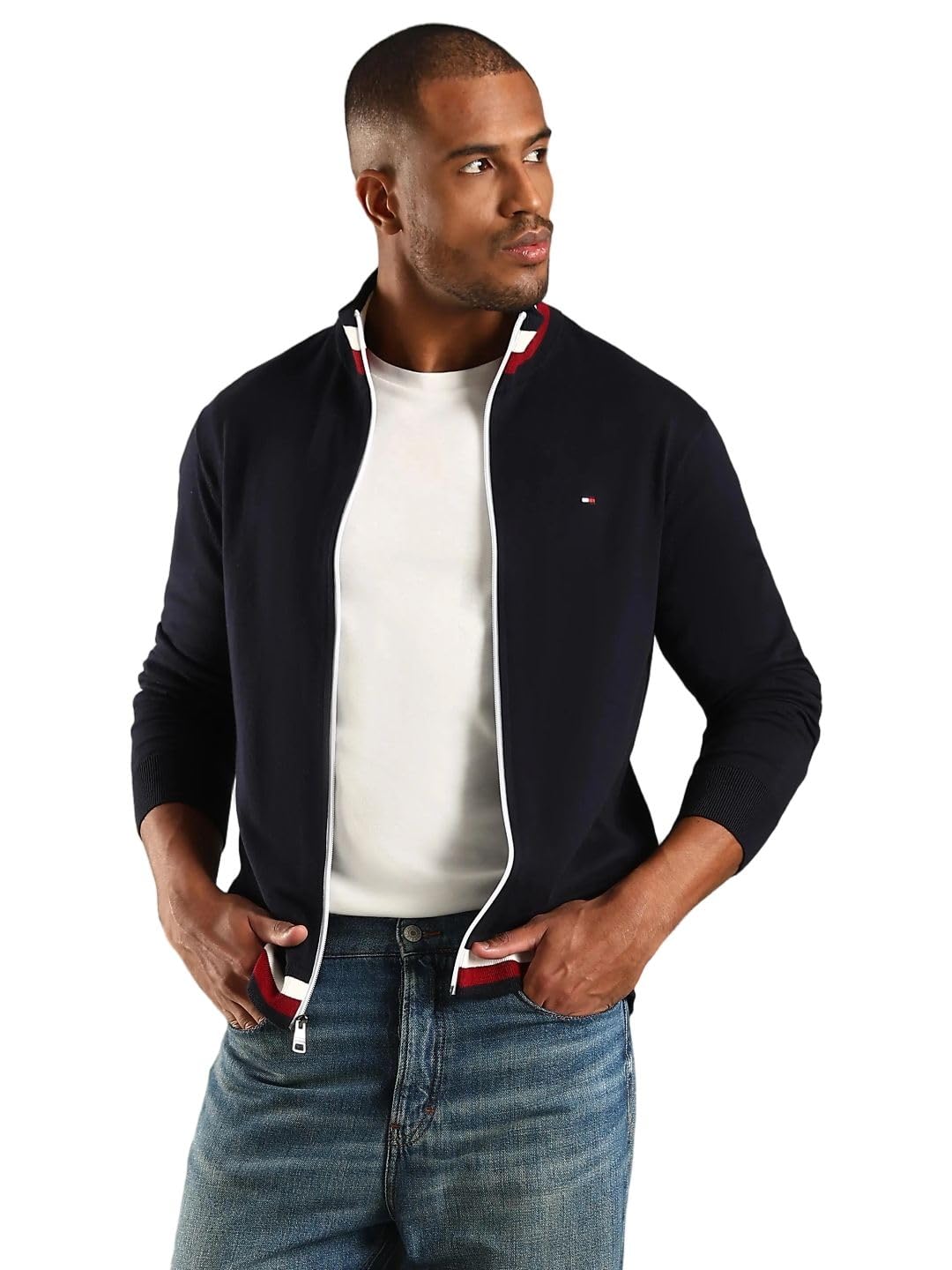 tommy hilfiger Solid cotton regular fit jacket-picture-32