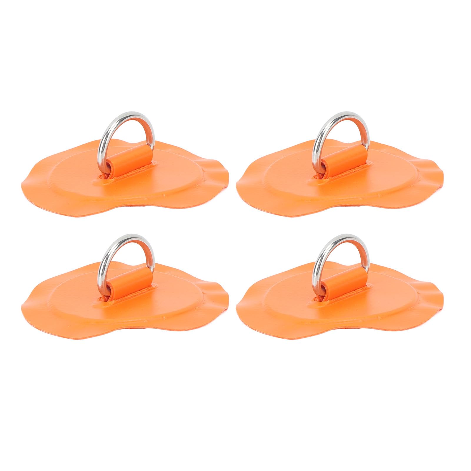 ZAWELIYO 4pcs D Ring Patch,Inflatable Rubber Boat D Ring Pad Kayak D Ring Small Round Pad Watercraft Parts Accessories (Orange)