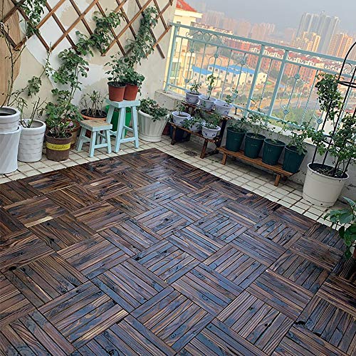 6PCS WPC Terrastegels kliktegels houtlook tuintegels, hout-look met drainage voor buiten, tuin, terras 30×30×2.5CM,30CM×30CM - Image 5