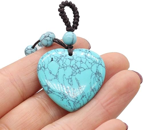 Miniatura 6 de LHJ 4 colgantes de piedra natural con forma de corazón pulido de ágata de cristal mezclado para hacer joyas, collares, pulseras, Ágata