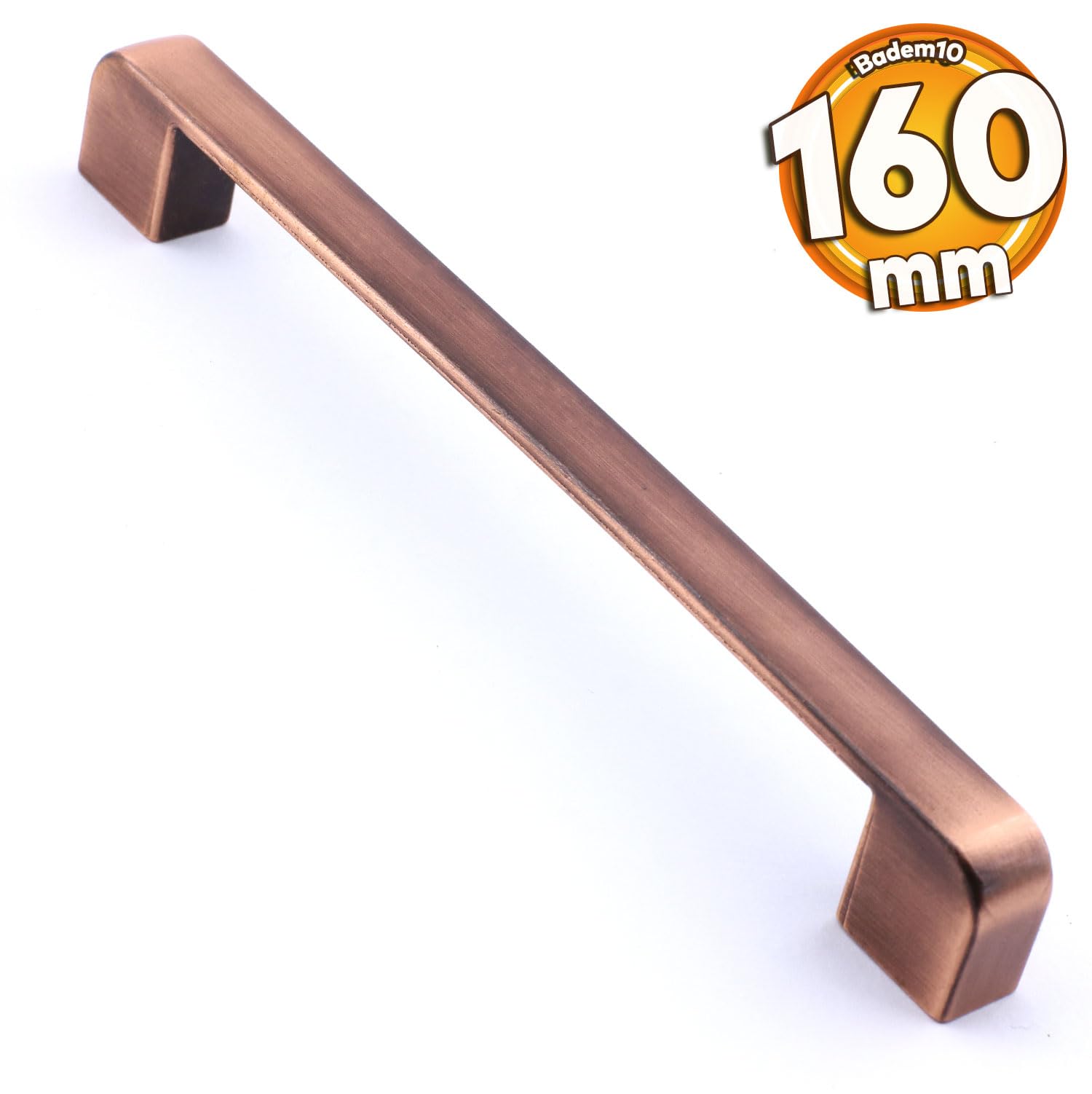 Badem10 Gölcük Kulp Mobilya Mutfak Dolabı Çekmece Dolap Kulpları Kapak Kulpu Kulbu Antik Bakır 160 mm Metal