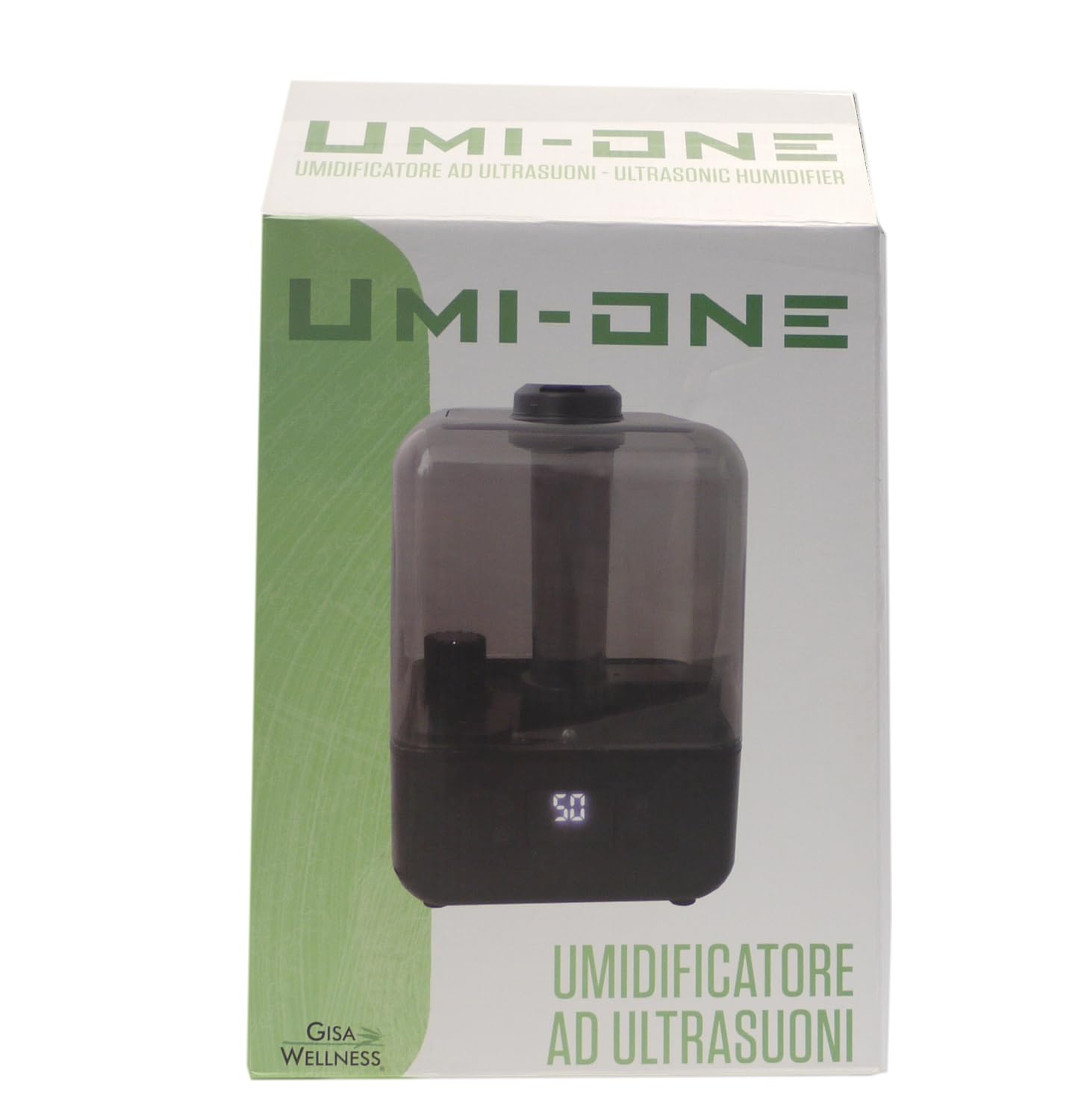 Gisa Wellness - Umi-One - Umidificatore Tecnologico ad Ultrasuoni 4,5L - Aromaterapia - Modalità Notturna - Ampio Serbatoio - Per Soggiorni, Uffici, Camera da Letto e Relax