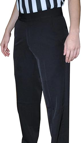 Smitty BKS-288 - Pantalones de árbitro para mujer, elásticos en 4 direcciones, color negro, con bolsillos inclinados, para baloncesto y lucha libre