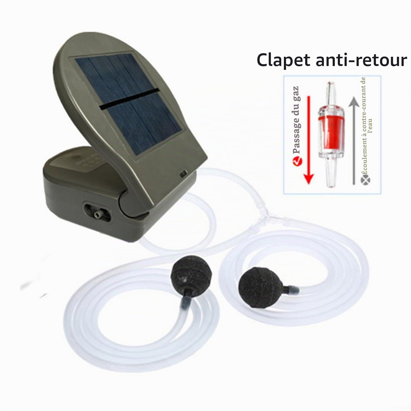 Aérateur de bassin solaire, pompe de bassin solaire pour extérieur, pompe à oxygène solaire multi-mode aérateur d'aquarium aérateur portable