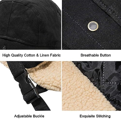 Peicees KB070 Vintage Aviator Hat And Goggles Costume Accessories Fur Ear Flaps Trooper Trapper Pilot Cap thumb #2