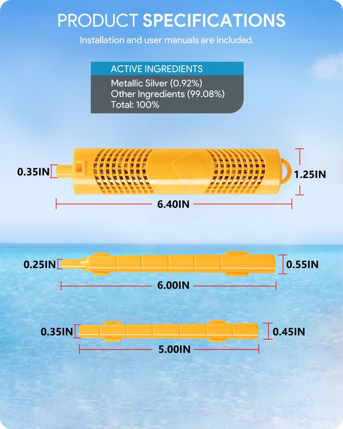 Replacement for Nature2 SPA Stick Mineral Cartridge W20750 for All Hot Tubs & Spas System All Spa Flow Rates Up to 1000 gallons, 8 Pack
