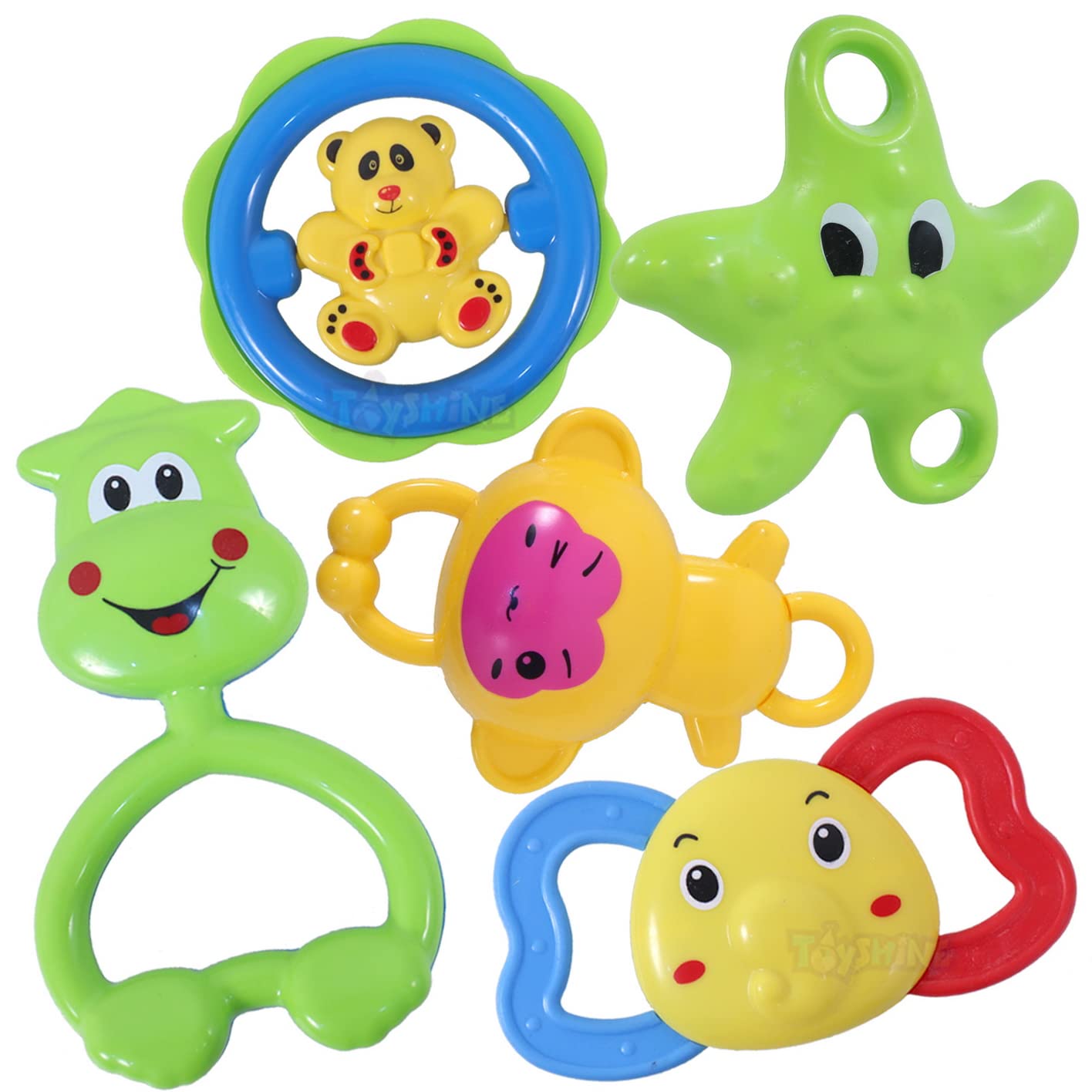 Toyshine Pack of 5 Rattle Set with Teathers for New Born Babies, Toy for Babies, Non-Toxic- Star- Model B (B09RGBDBMP) Amazon Price History, Amazon Price Tracker