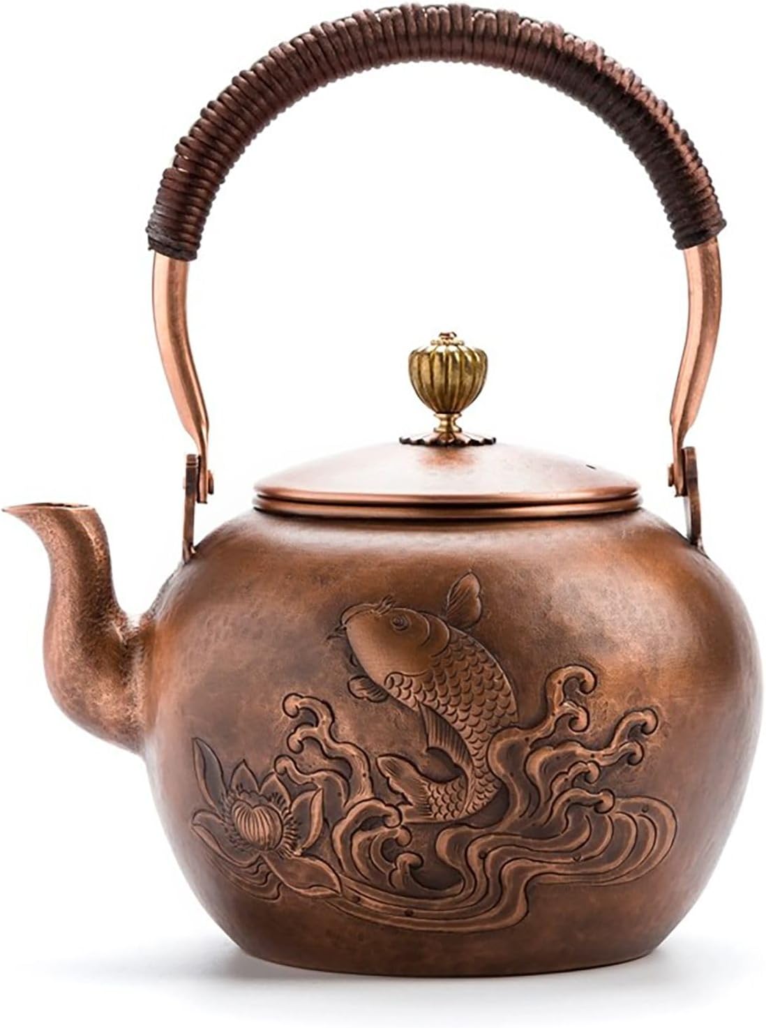 島本製作所ケトル 銅製やかん木製ハンドル付き 2.4リットル