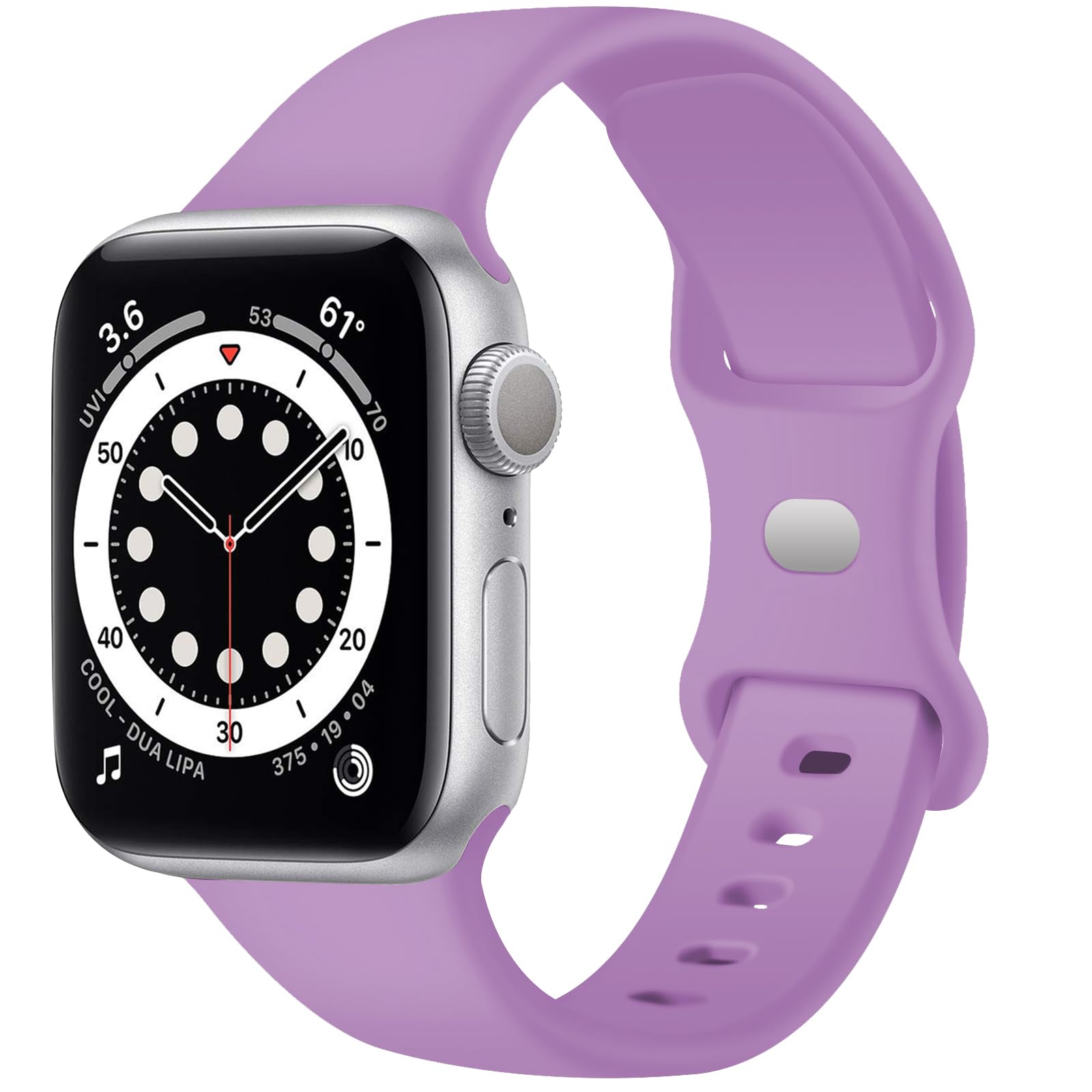 Sport Band Compatible with Apple Watch Band 40mm 38mm 41mm 42mm 44mm 45mm Women Men, Water-Soft Silicone Strap for iWatch Series 11 10 9 8 7 6 5 4 3